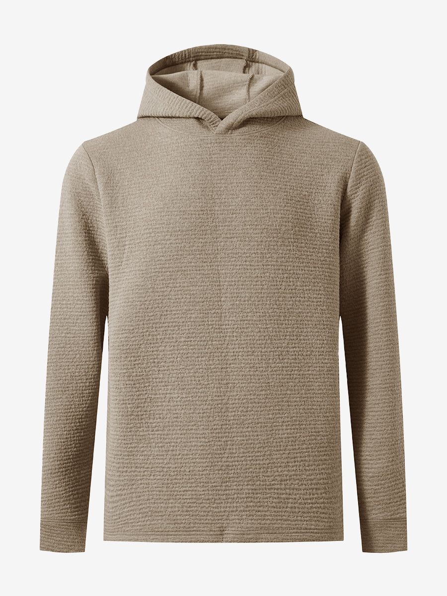 Texture Solid Hoodies Pullover