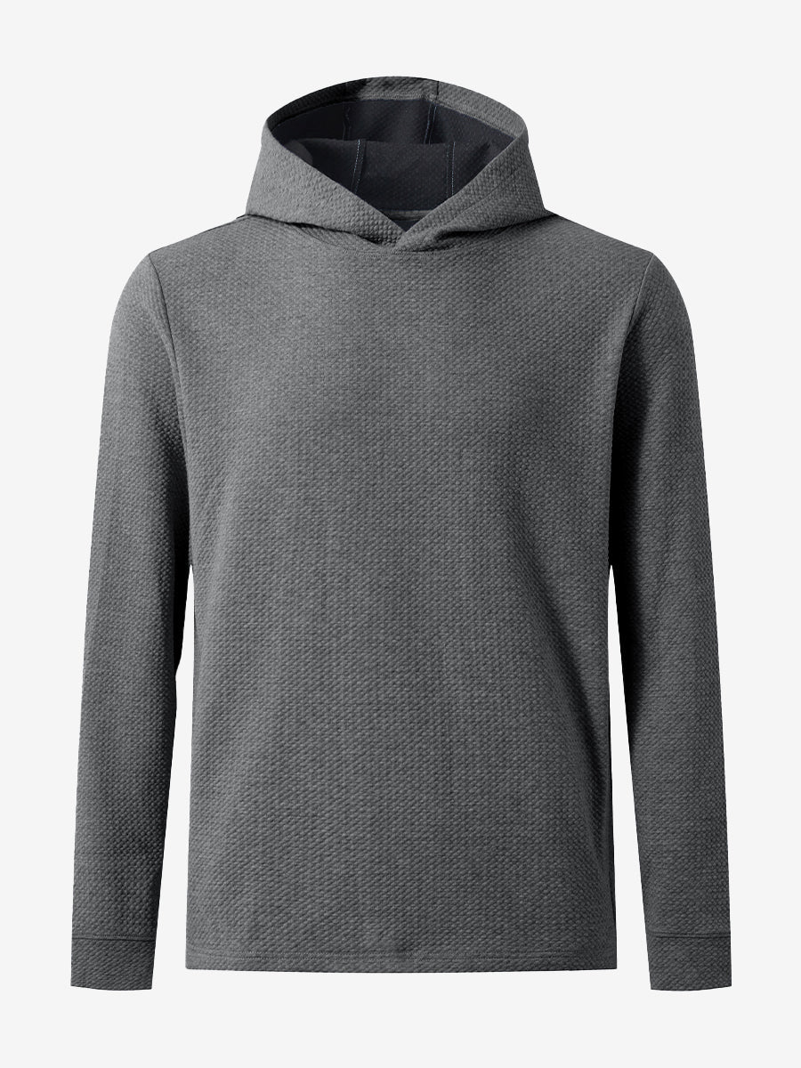 Texture Solid Hoodies Pullover
