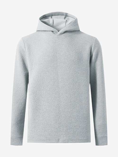 Texture Solid Hoodies Pullover