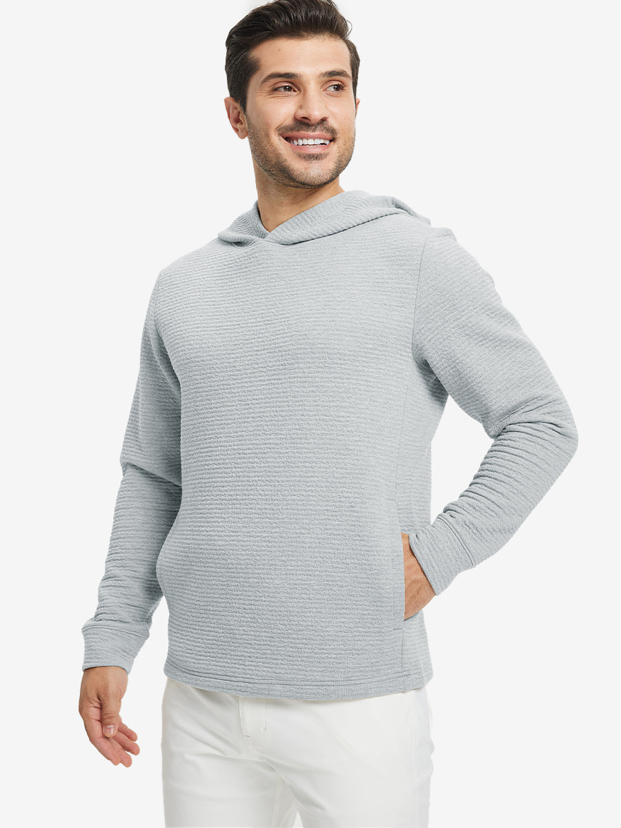 Texture Solid Hoodies Pullover