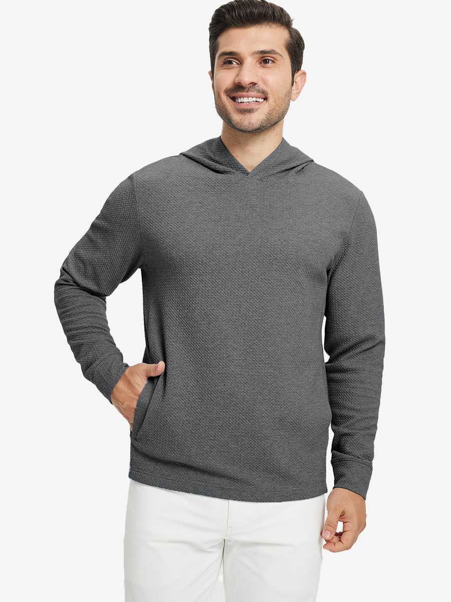 Texture Solid Hoodies Pullover