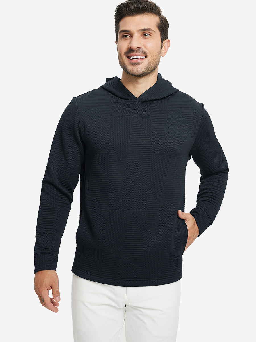 Texture Solid Hoodies Pullover