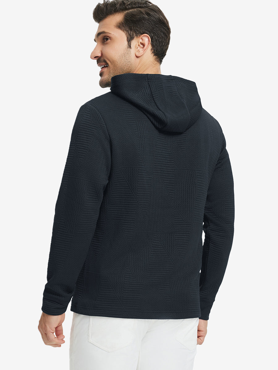 Texture Solid Hoodies Pullover