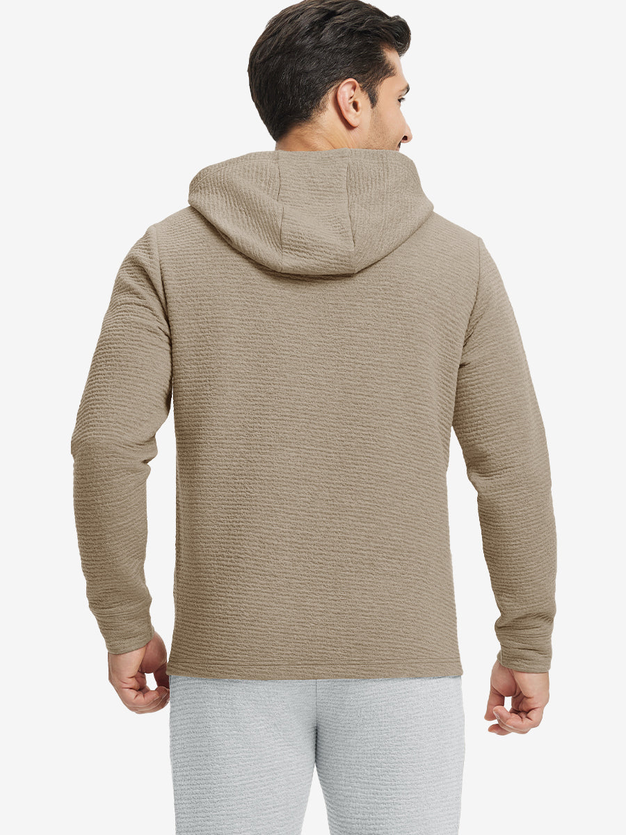 Texture Solid Hoodies Pullover