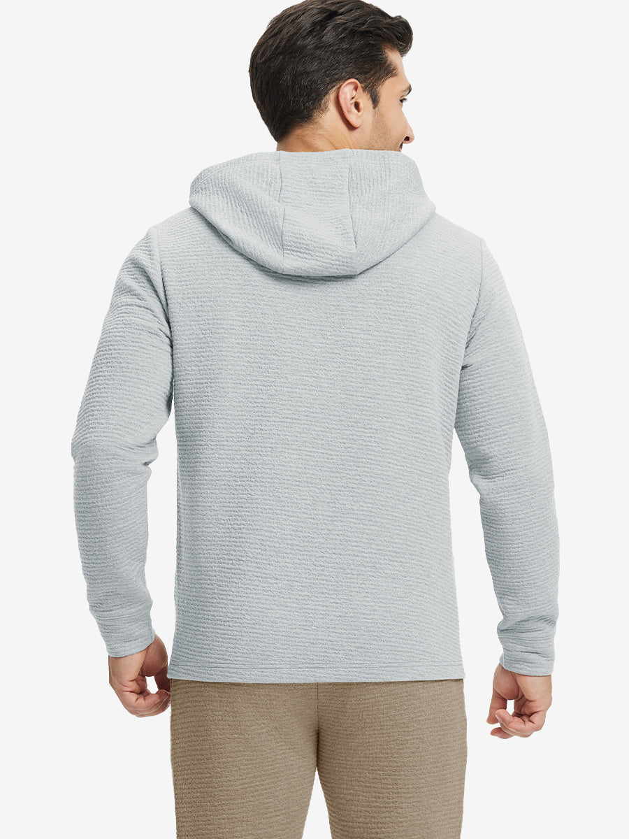 Texture Solid Hoodies Pullover