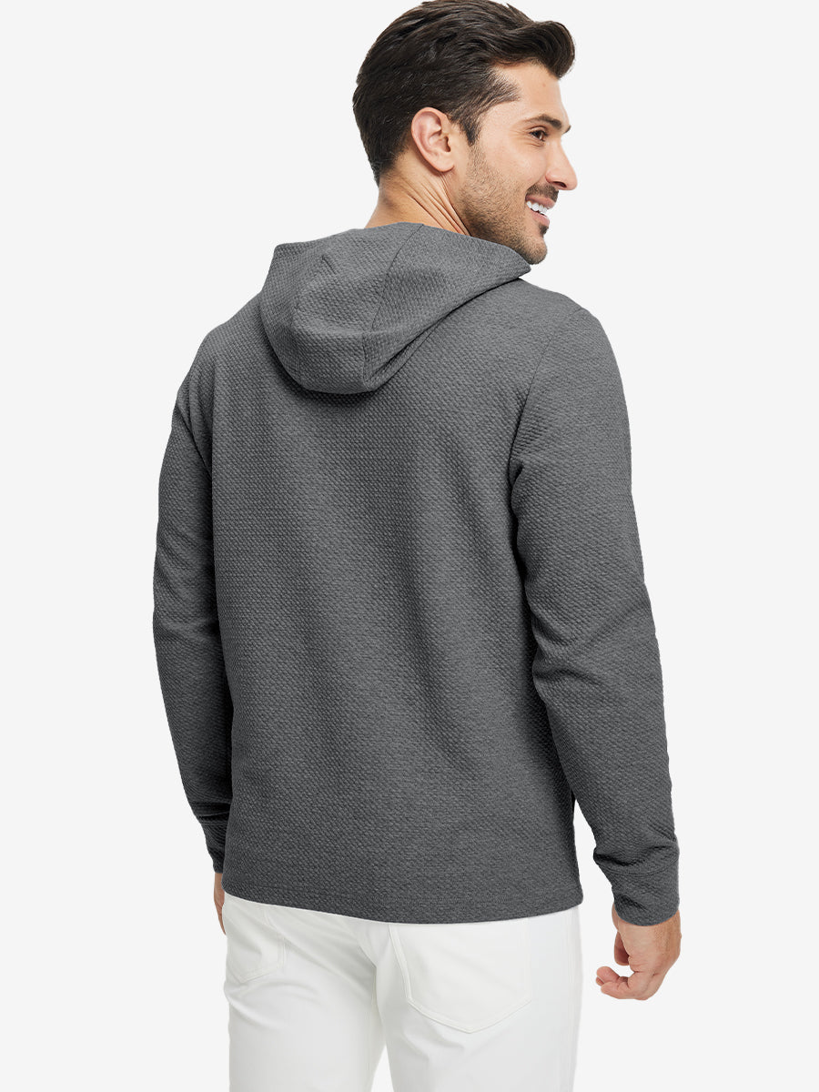 Texture Solid Hoodies Pullover