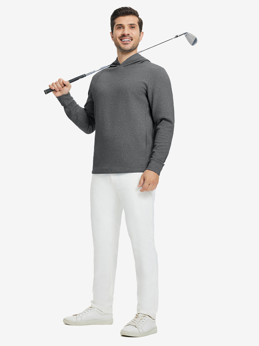 Texture Solid Hoodies Pullover