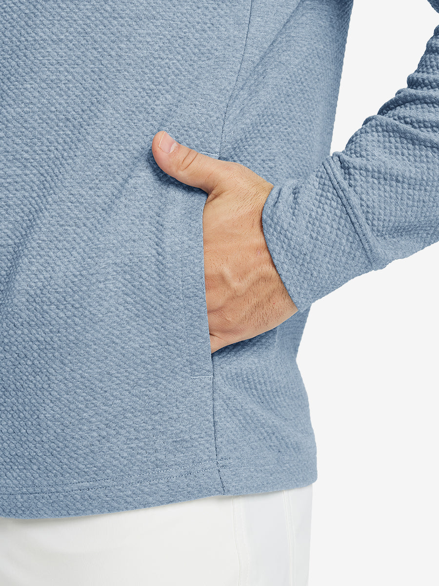 Texture Solid Hoodies Pullover